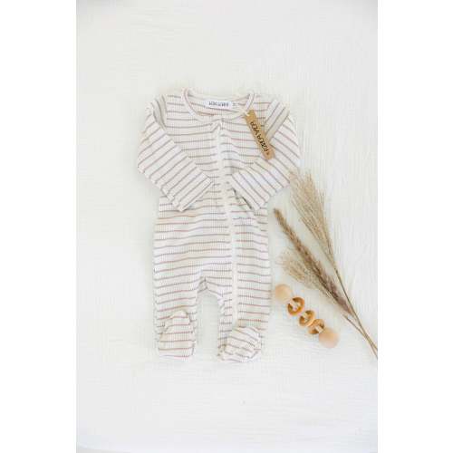 Striped Cotton Waffle Knit Footie – Bella Berry Designs