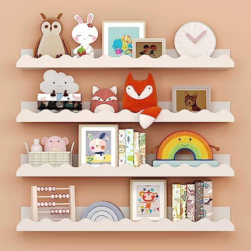 Seocry Nusery Shelves (White, 23 Inches)