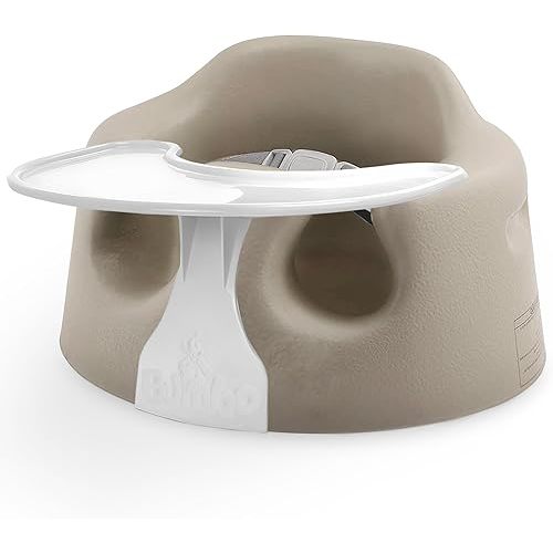 Bumbo Baby Soft Foam Floor Seat with Tray, Taupe