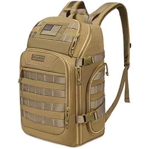 MOSISO 30L Military Tactical Backpack for Men, Army Backpack Military Daypack 3 Day Assault Pack Hiking Rucksack Bug Out Bag, Khaki