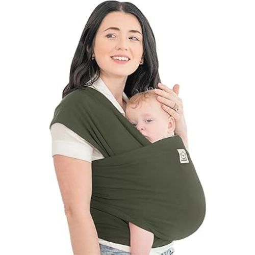 KeaBabies Baby Wrap Carrier - All in 1 Original Baby Carrier Newborn to Toddler Sling, Easy to Wear, Hands Free Bonding, Lightweight, Breathable Infant Wraps (Forest)