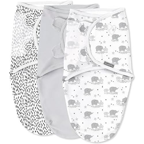 SwaddleMe Original Swaddle - Size Small/Medium, 0-3 Months, 3-Pack (Mama & Me) Easy to Use Newborn Swaddle Wrap Keeps Baby Cozy and Secure and Helps Prevent Startle Reflex