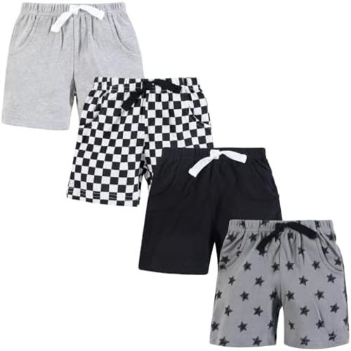 Hudson Baby Unisex Baby Shorts Bottoms 4-Pack