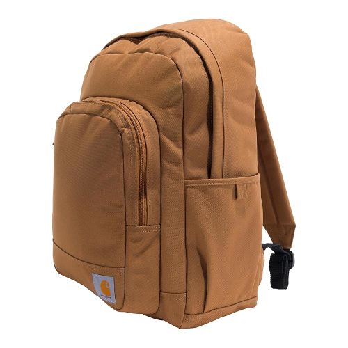 Carhartt 25L Classic Laptop Backpack, Durable Water-Resistant Pack W/ 15" Laptop Sleeve and Multiple Organizational Compartments, PFAS Free, Carhartt Brown