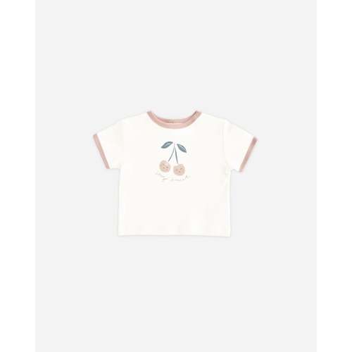 Ringer Tee Cherry – Quincy Mae 6-12M