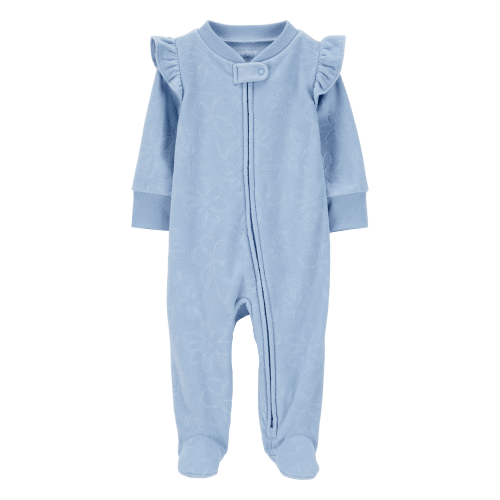 Baby Floral Zip-Up Fleece Sleep & Play Pajamas - Carter's | Carter's