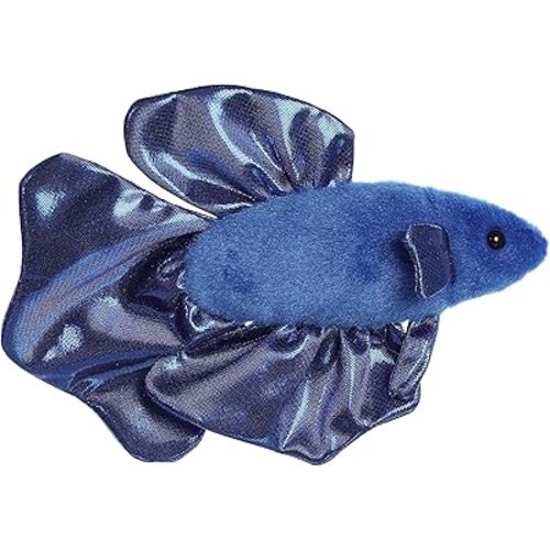 Aurora® Adorable Mini Flopsie™ Finley Betta Fish™ Stuffed Animal - Mini Companions Ready for Playful Adventures - for Kids All Ages, Toddlers, Adults, and Families - Blue 8 Inches