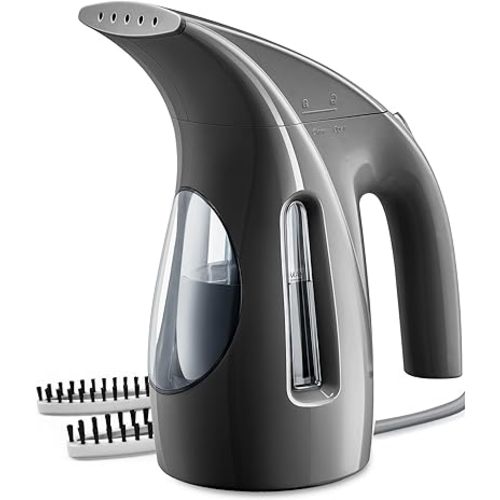 HiLIFE Steamer for Clothes, Portable Handheld Design, 240ml Big Capacity, 700W, Strong Penetrating Steam, Removes Wrinkle, for Home, Office(ONLY FOR 120V)-Black