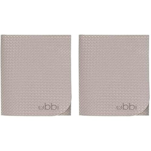 Ubbi On-The-Go Diaper Changing Baby Mat, Soft and Comfortable Diaper Bag Accessory Must Have for Newborns, Easy to Clean, Portable Folding Pad, Baby Traveling Accessories, Taupe (Pack of 2)
