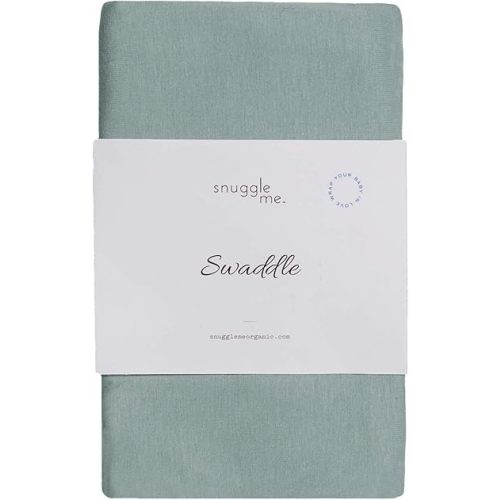 snuggle me Swaddle | Organic Cotton Swaddle Blanket, Soft Stretch, 47 x 47 inches (Slate)