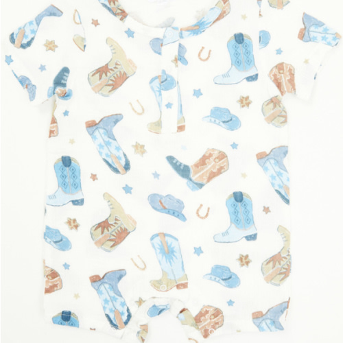 Angel Dear Infant Boys' Cowboy Boots Henley Shortall