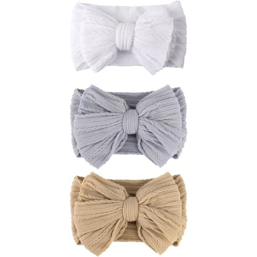 Baby Bows Headbands Nylon Newborn Baby Headbands Toddler Infant Hairbands with Big Bows for Baby Girl Newborn Essentials