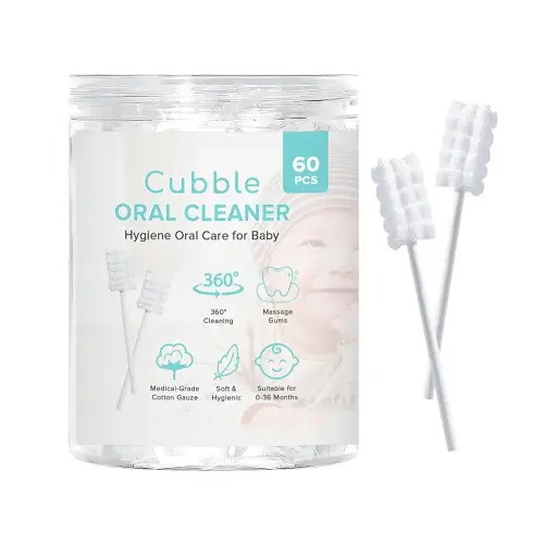 Baby Tongue Cleaner, 60pcs, Disposable Infant Toothbrush, Hygiene Oral Care Oral Wipes for Baby and Infant