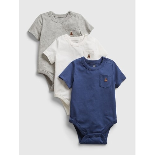 Baby 100% Organic Cotton Mix and Match Bodysuit (3-Pack) in multi, size: 3-6 M