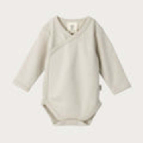 Babu Organic Cotton Kimono Bodysuit Oat