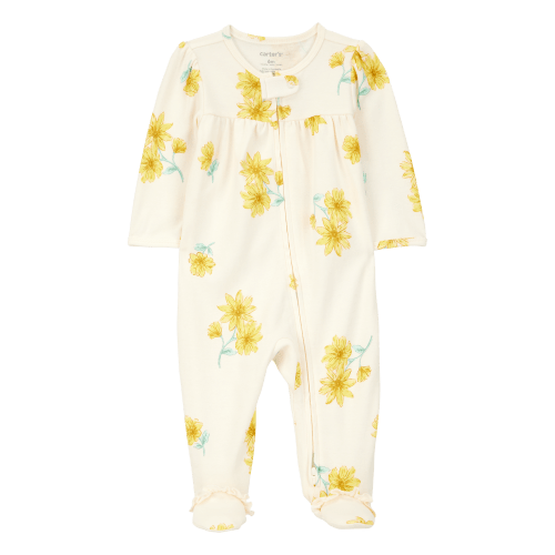Baby Floral 2-Way Zip Cottton Sleep & Play Pajamas - Carter's | Carter's