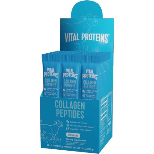 Vital Proteins Collagen Peptides Powder Supplement, Hydrolyzed Collagen Peptides Travel Pack, 20 Individual Packets