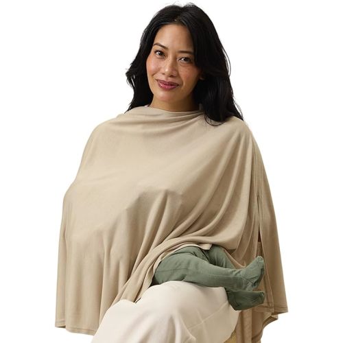 Solly Baby Nursing Cover, Ultra-Breathable, Lightweight Breastfeeding Cover-Up, Buttery-Soft Fabric, Universal Fit, Postpartum Essentials, Newborn Must Haves, Taupe