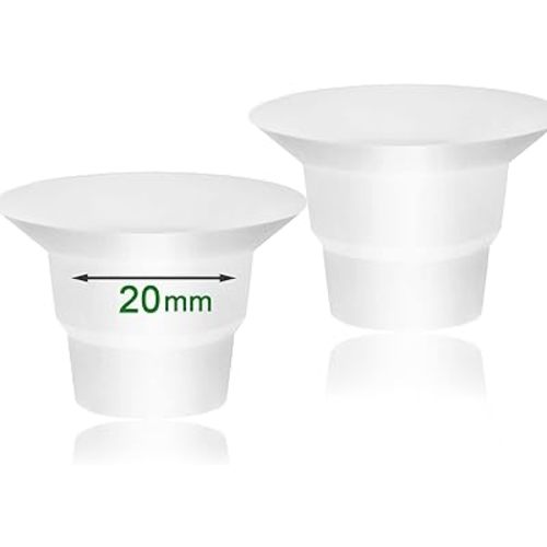 20mm Silicone Flange Inserts Compatible with Elvie Stride Lansinoh Medela for Spectra Insert Willow go TSRETE Momcozy S9 S12 Bellababy Maymom Pump Parts Reduce 24-25mm Elastic Nipple to 20mm