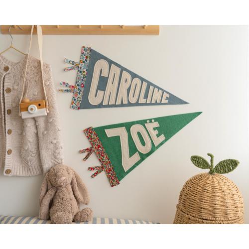 Personalised Liberty London fabric name flag | Liberty London Betsy gift | Personalised Liberty girls room decor custom name Liberty sign