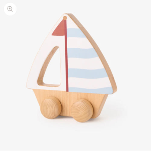 Wooden Push Toy Sail Boat – Elegant Baby
