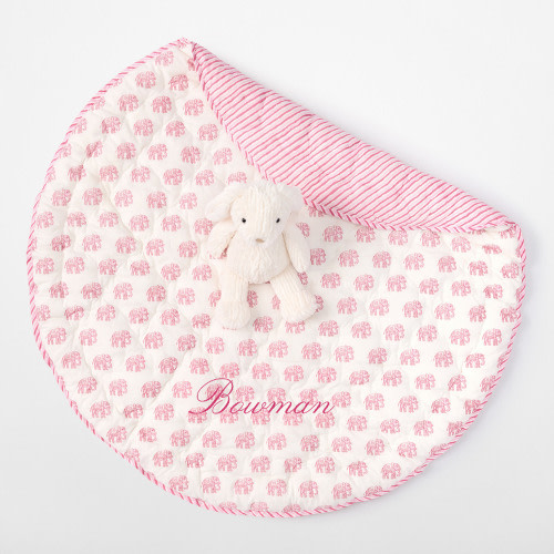 Block Print Quilted Play Mat