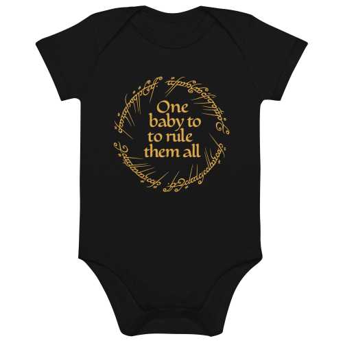 One Baby to Rule Them All Onesie™ | Organic Cotton LOTR Baby Bodysuit | Funny Nerdy Baby Shower Gift | Hobbit Fan Baby Outfit
