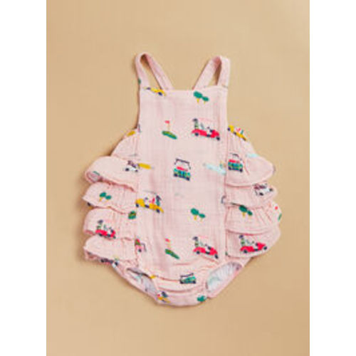 Golf Cart Cuties Ruffle Bubble in Pink | Tullabee