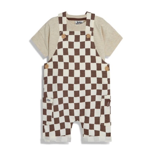 Shirt & Overalls Set, 3-6M