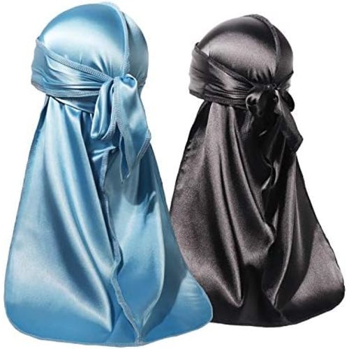 ForceWave 2 PCS Silky Satin Baby Durags for Boys Girls Infant