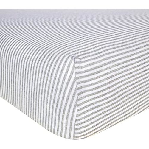 Burt's Bees Baby Essential Organic Cotton Fitted Crib Sheet, Breathable for Boy Girl Standard Crib & Toddler Mattresses