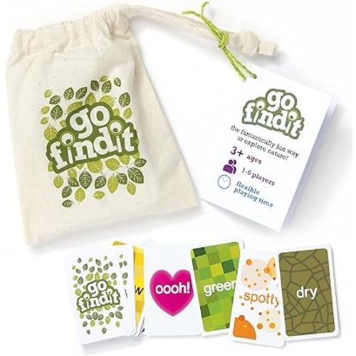 gofindit -The Original Outdoor Nature Scavenger Hunt Card Game for Kids Toddler and Family. Ages 3 4 5 6 Travel Pocket Game Road Trip (Original)