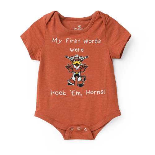 Infant Texas Longhorns My First Words Romper