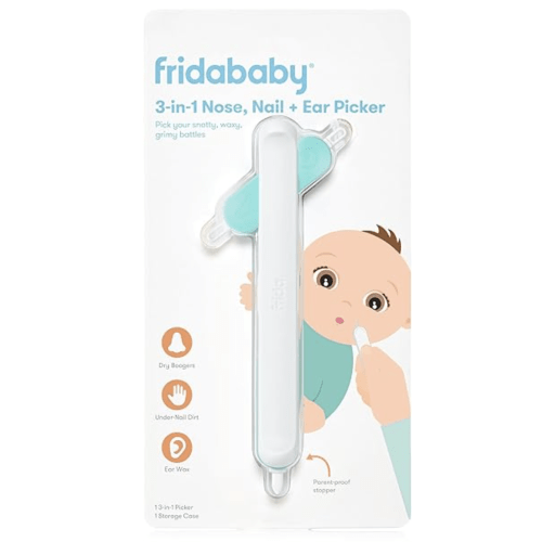 Frida Baby 3-in-1 Nose, Nail + Ear Picker by Frida Baby the Makers of NoseFrida the SnotSucker, Safely Clean Baby's Boogers, Ear Wax & More