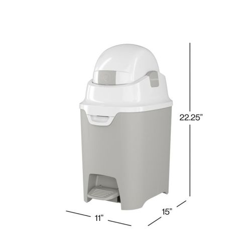 Foundations Mini Hands-Free Diaper Pail - Durable & Odorless Diaper Disposal, Holds up to 30 Newborn Diapers, Refill with Any Bags