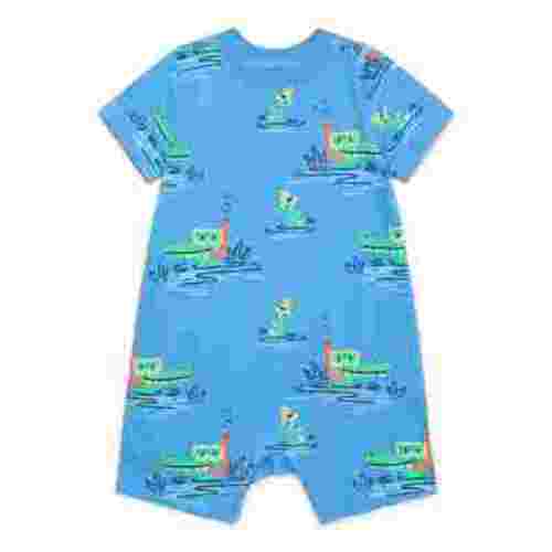 Garanimals Baby Boy Short Sleeve Jersey Print Romper, Sizes 0-24 Months
