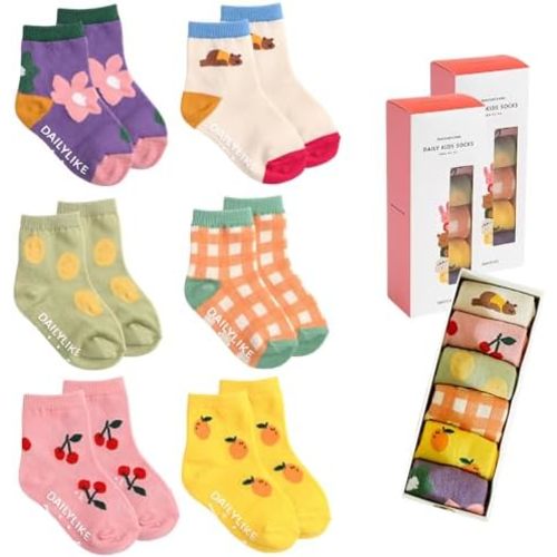 Baby Boys Girls Non Slip Grip Ankle Socks with Anti Skid Grippers for Infants Toddlers Kids 6 Pairs