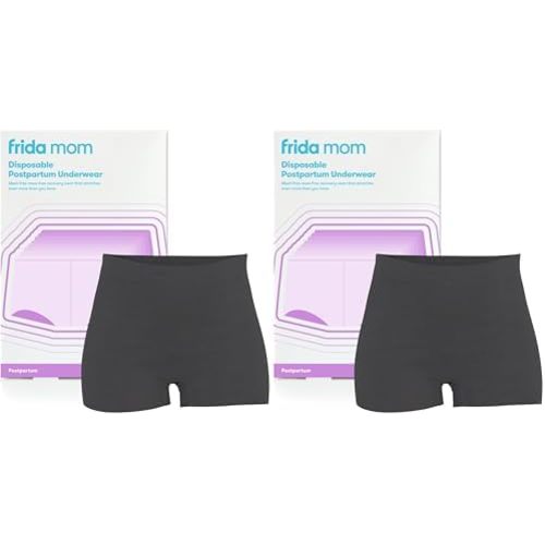 Frida Mom Postpartum Underwear, Disposable Boyshort Panties, Seamless, Stretch Support, New Mom Essentials