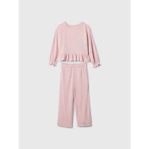 Baby & Toddler Softspun Ruffle Rib Outfit Set