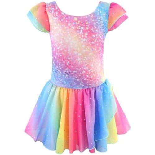 Gymnastics Skirted Leotards Ballet Tutu Dance Dress Mermaid Unicorn Gymnastic Skirt (Baby/Toddler/Big Girls)