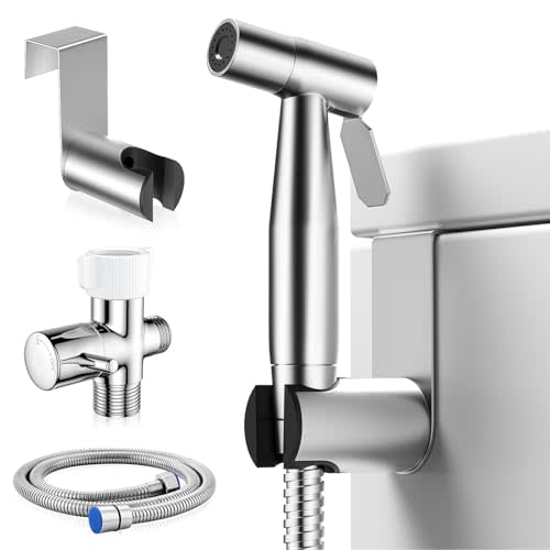 BRITULIF Handheld Bidet Sprayer for Toilet, Jet Sprayer for Toilet Muslim Shower, Adjustable Cloth Diaper Sprayer Bidets Attachment for Toilet, Toilet Sprayer with Bidet Hose for Feminine Wash