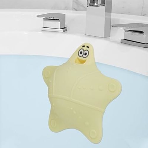 Bathtub Overflow Drain Cover, Bath Accessories, Soak Bath Overflow Drain Cover, Silicone Bath Tub Drain Plug with 5 Suction Cups, Adds Inches of Water for Deeper Bath, Tub Overflow Drain Cover(Ivory)
