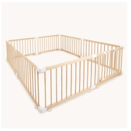 HARPPA Baby Gate Playpen, DIY Foldable Wooden Play Gate, Non-Toxic Foldable Wooden Play Yard for Babies & Toddlers, Adjustable DIY Baby Fence, Large & Small Safe Play Area, Easy-Assembly Natural Finish Indoor Playpen, DIY Playpen Foldable Wooden Playpen,