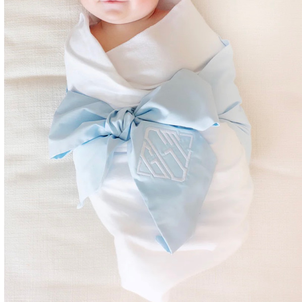 Bow Swaddle ® - Buckhead Blue
