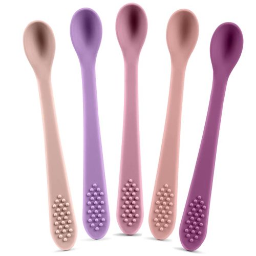 Amazon.com: Baby Spoons First Stage Silicone Baby Spoon – Self Feeding Baby Utensils – Infant Spoons First Stage Baby Feeding Spoon - Soft & Gentle on Gums - BPA Free Silicone Baby Spoons Set : Baby