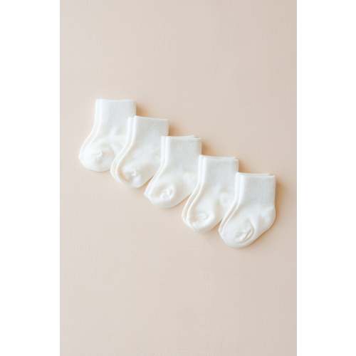 Bamboo Quarter Socks Combo 5-Pack in Cloud | Kyte Baby