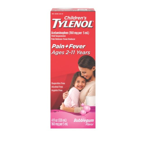 Children's Tylenol Pain + Fever Relief Medicine, Bubble Gum, 4 fl. oz - Children's Tylenol Pain + Fever Relief Medicine, Bubble Gum, 4 fl. oz