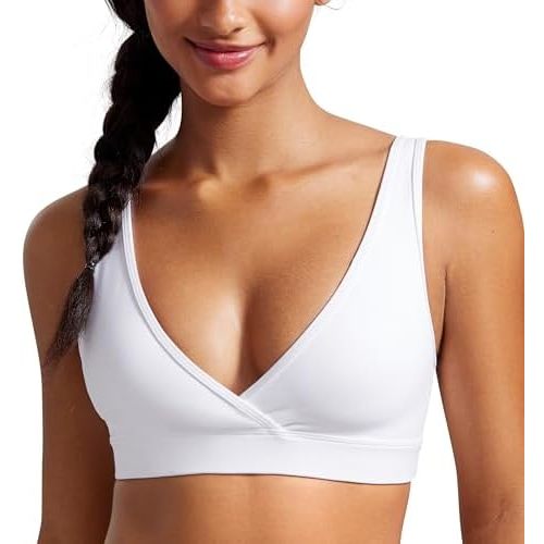 CRZ YOGA Butterluxe Maternity Nursing Bras for Women Crossover Wireless Sleep Breastfeeding Lounge Pregnancy Bralette Comfy