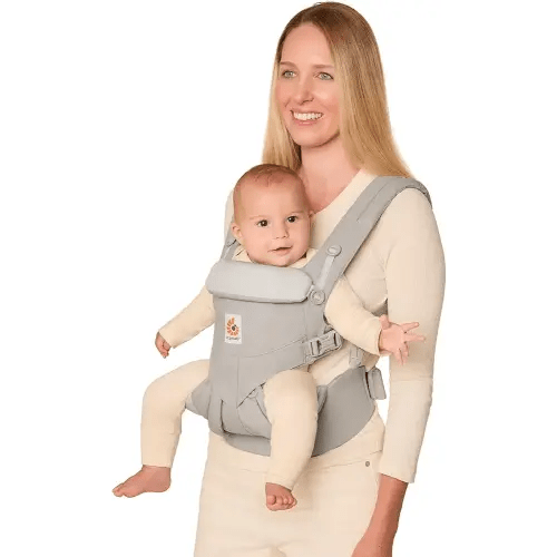Ergobaby Omni Classic Baby Carrier Newborn to Toddler - Breathable Baby Carriers for Summer - All-Position Carrier with Lumbar Support (7-45 Pounds), Cotton, Pearl Grey