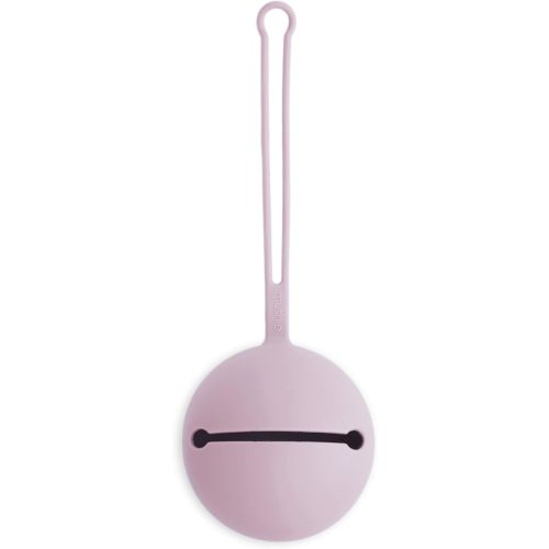 mushie Silicone Pacifier Holder Case (Soft Lilac)